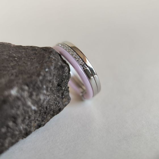 Серебряное кольцо с керамикой