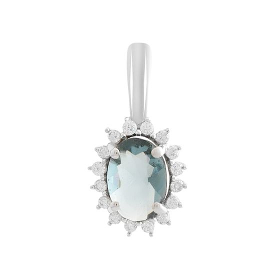 Серебряная подвеска с топазом Лондон Блю 0.72ct