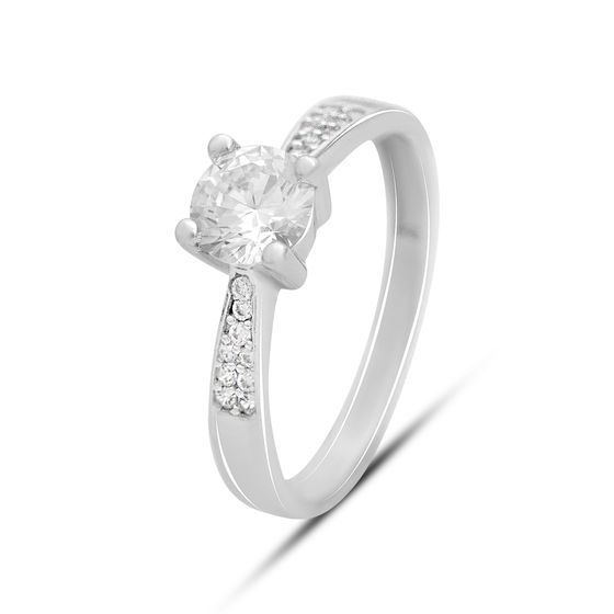 Золотое кольцо с фианитами 0.43ct