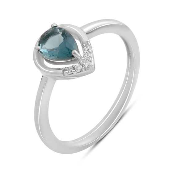 Серебряное кольцо с топазом Лондон Блю 0.555ct