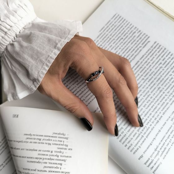 Серебряное кольцо с сапфиром nano 0.83ct