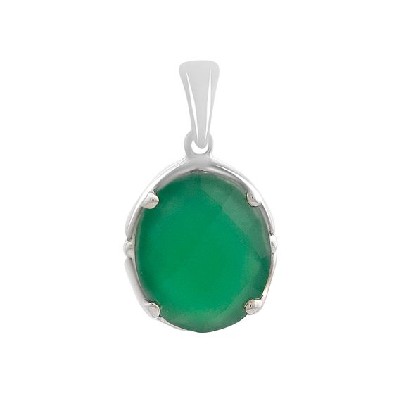 Серебряная подвеска с агатом