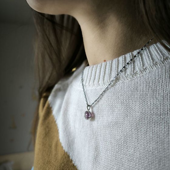 Серебряная подвеска с александритом 2.687ct