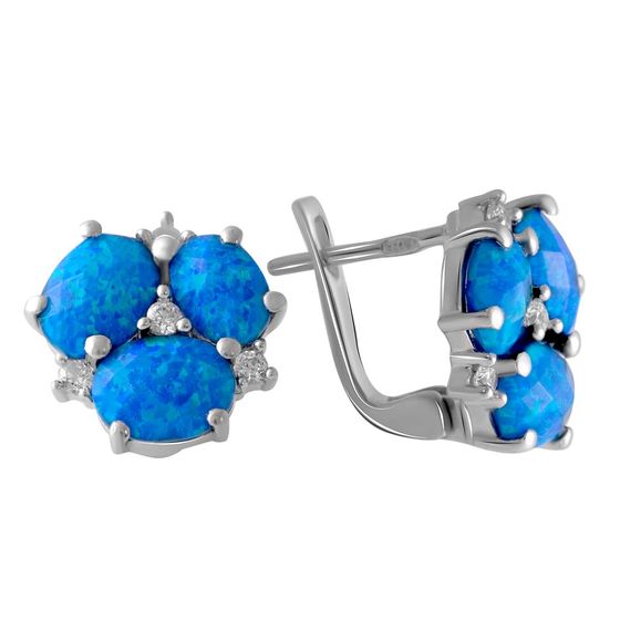 Серебряные серьги с опалом 2.929ct