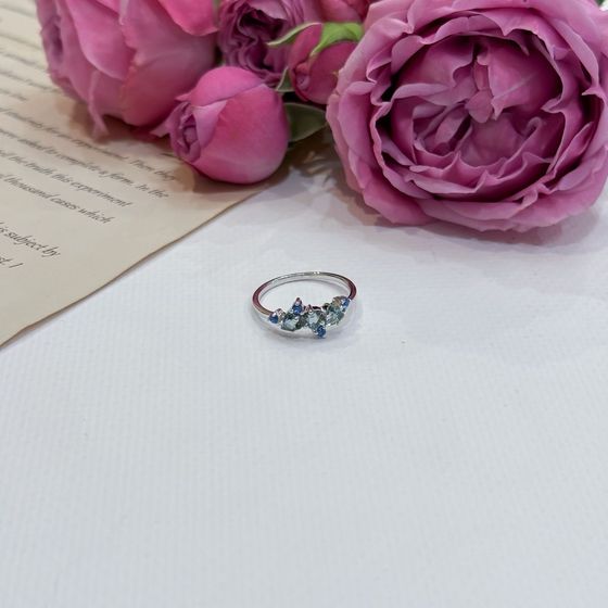Серебряное кольцо с топазом Лондон Блю 0.733ct, топазом