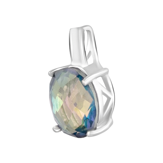 Серебряная подвеска с мистик топазом 4.522ct