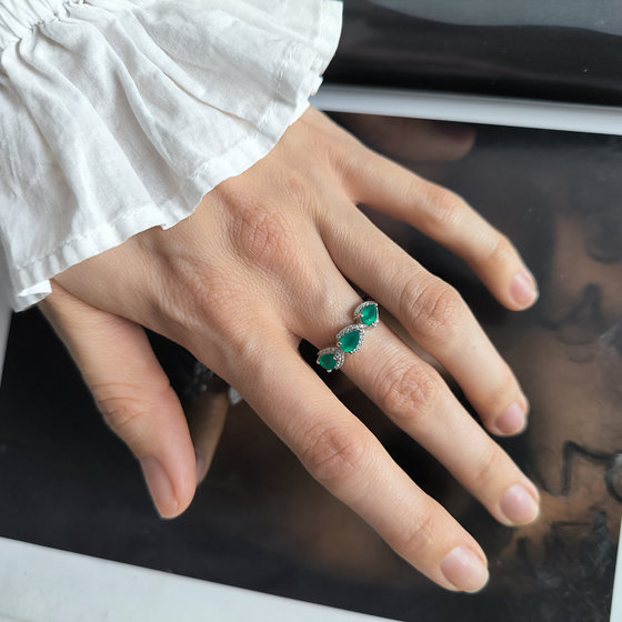 Серебряное кольцо с агатом 1.48ct
