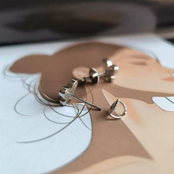 Серебряные серьги с перламутром