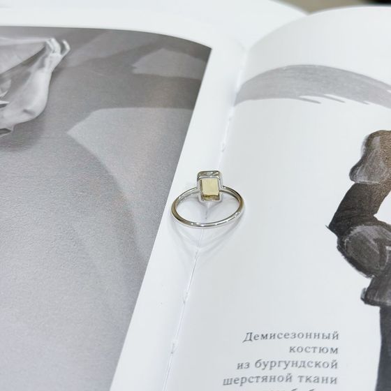 Серебряное кольцо с цитрином nano 1.292ct