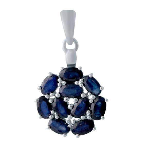 Серебряная подвеска с сапфиром 2.813ct