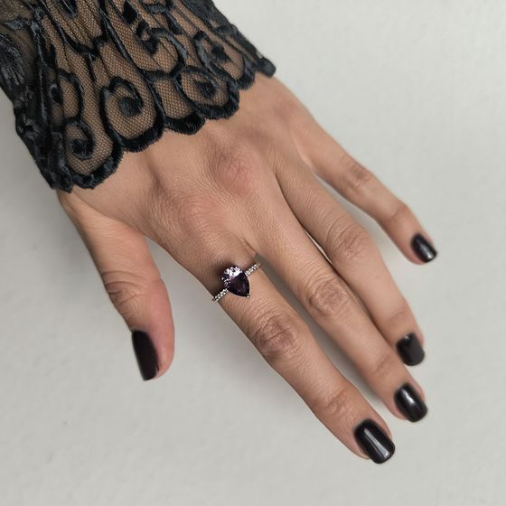 Серебряное кольцо с аметистом 1.887ct