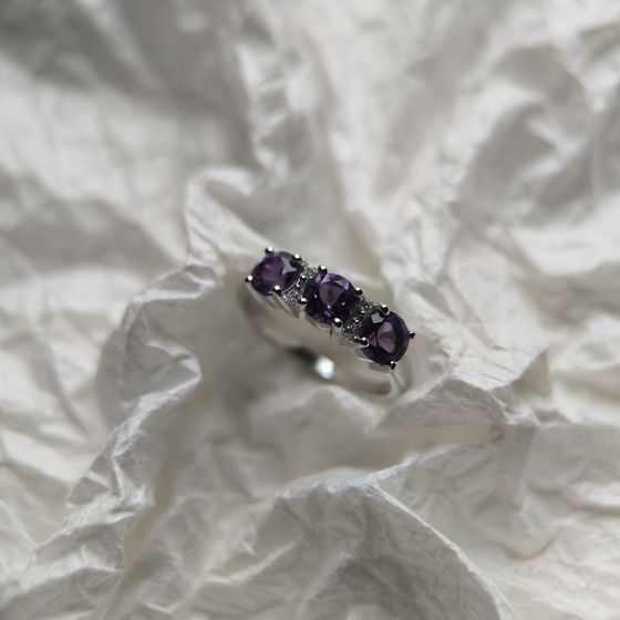 Серебряное кольцо с аметистом 1.495ct