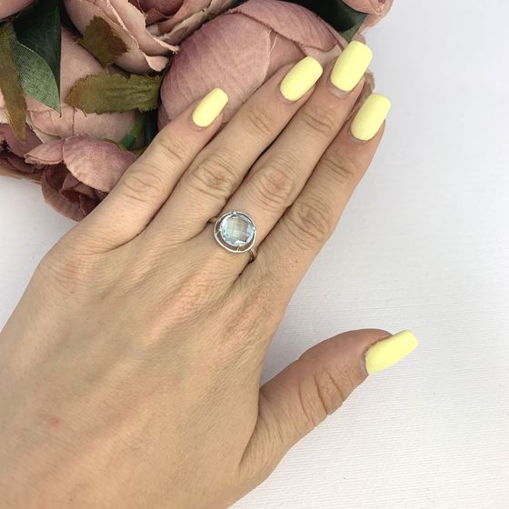 Серебряное кольцо с топазом 4.133ct