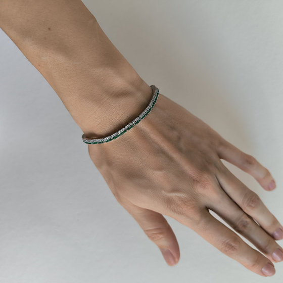 Серебряный браслет с агатом 3.918ct