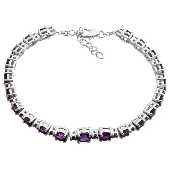 Серебряный браслет с аметистом