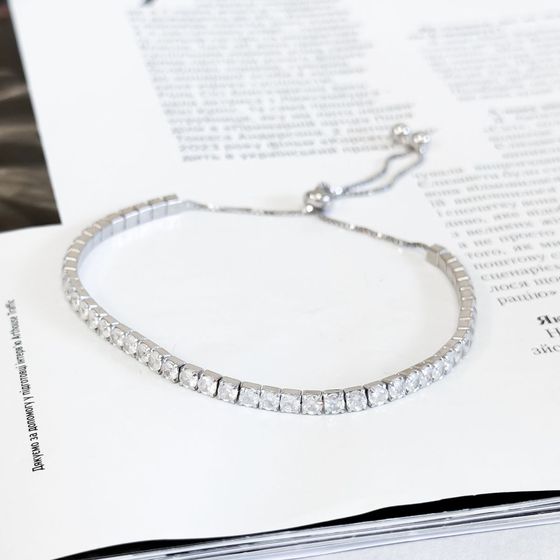 Серебряный браслет с фианитами Серебряный браслет с фианитами