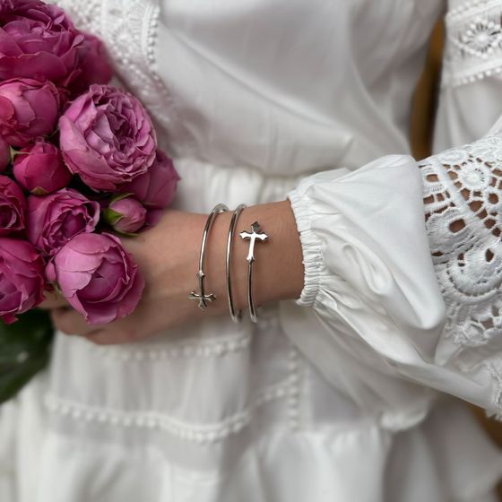 Серебряный браслет без камней