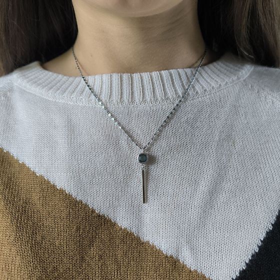 Серебряная подвеска с топазом Лондон Блю 0.783ct