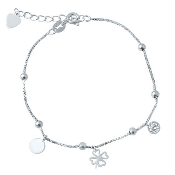 Серебряный браслет с фианитами