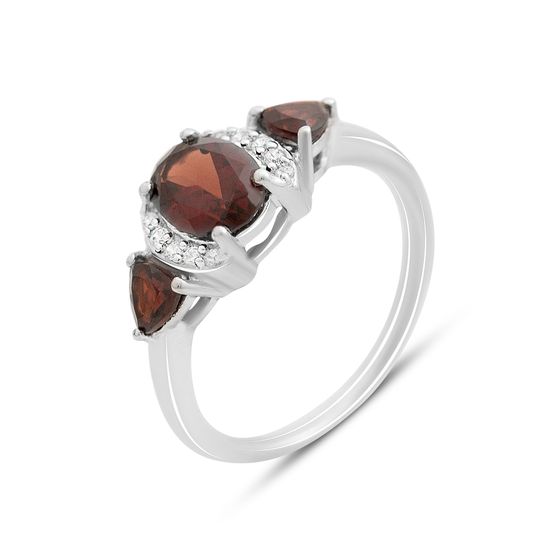 Серебряное кольцо с гранатом 2.222ct