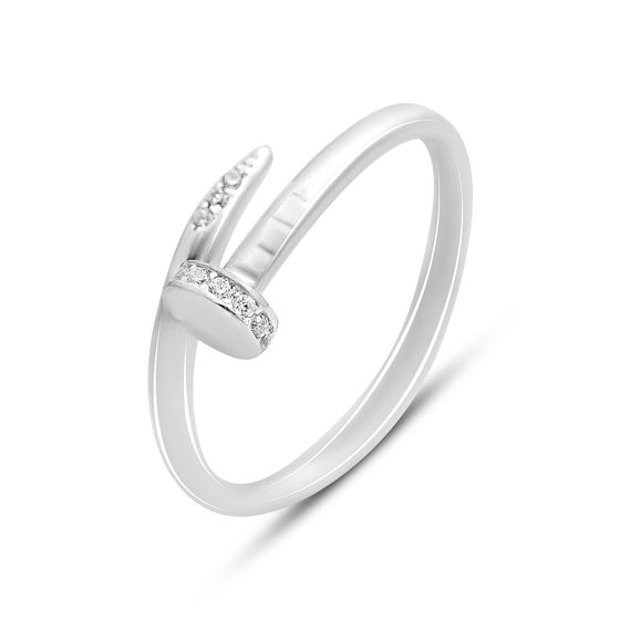 Золотое кольцо с фианитами 0.22ct