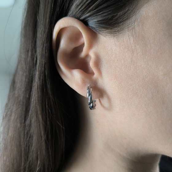 Серебряные серьги без камней