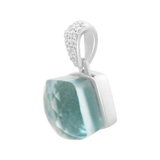 Серебряная подвеска с фианитами