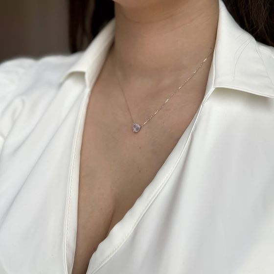 Серебряное колье с фианитами