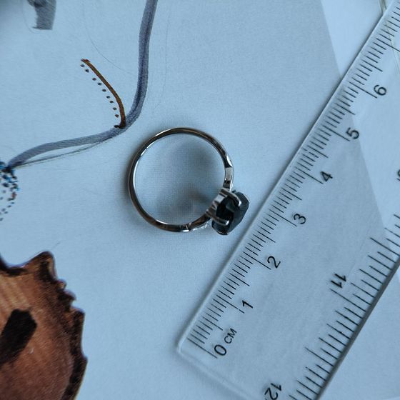 Серебряное кольцо с топазом Лондон Блю 3.1ct
