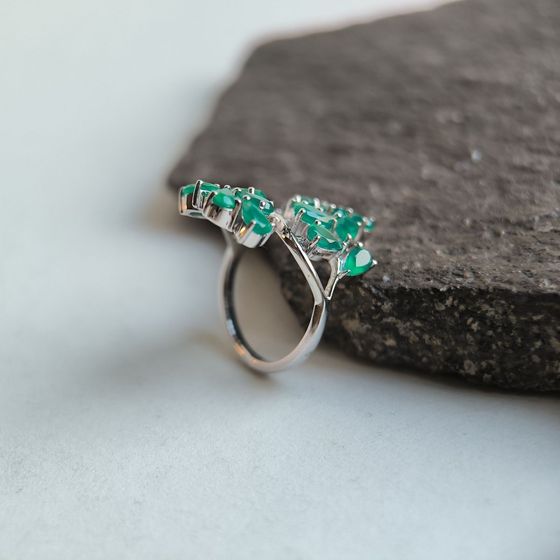 Серебряное кольцо с агатом 3.038ct