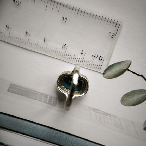 Серебряное кольцо с топазом Лондон Блю 3.487ct