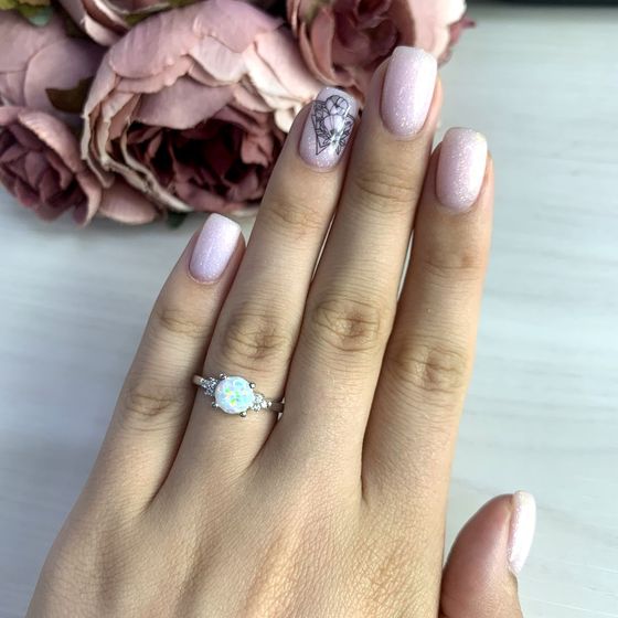 Серебряное кольцо с опалом 0.694ct