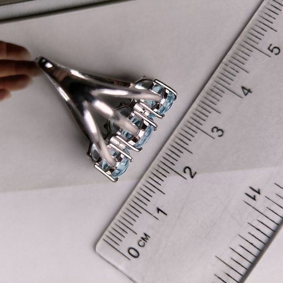 Серебряное кольцо с топазом 7.65ct