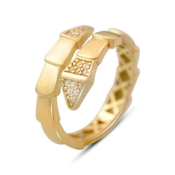 Золотое кольцо с фианитами 0.15ct