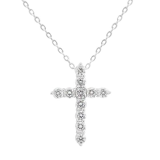 Серебряное колье с фианитами