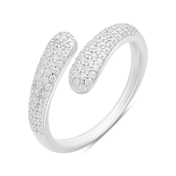 Серебряное кольцо с фианитами
