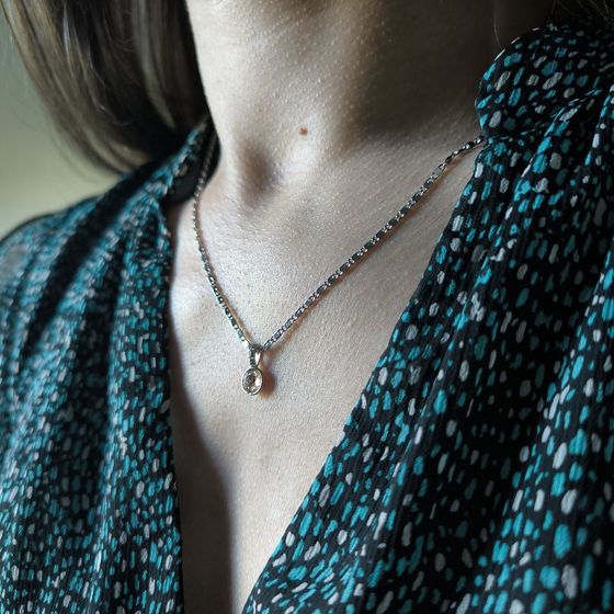 Серебряная подвеска с фианитами