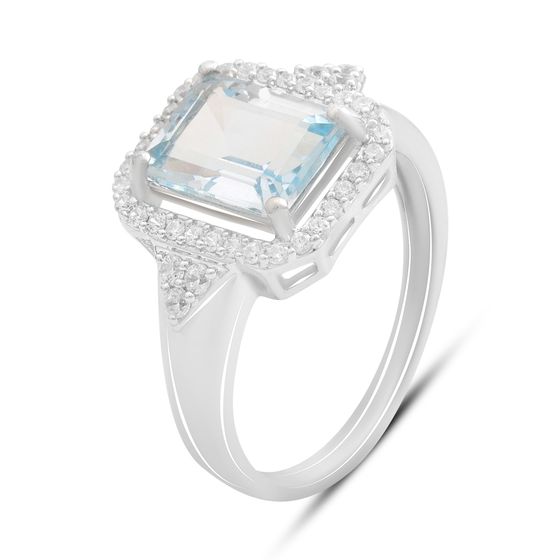 Серебряное кольцо с топазом 3.232ct