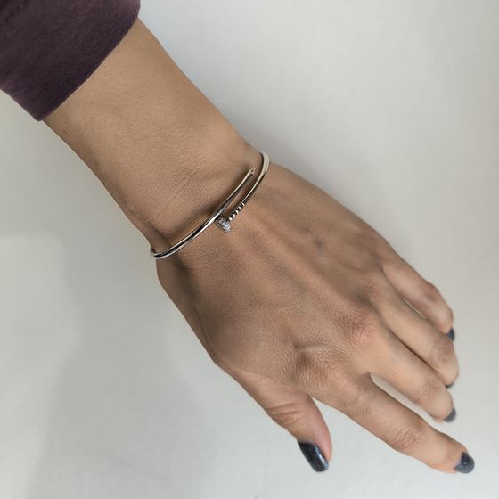 Серебряный браслет с фианитами