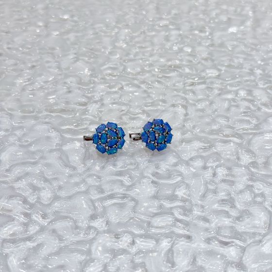 Серебряные серьги с опалом 2.643ct