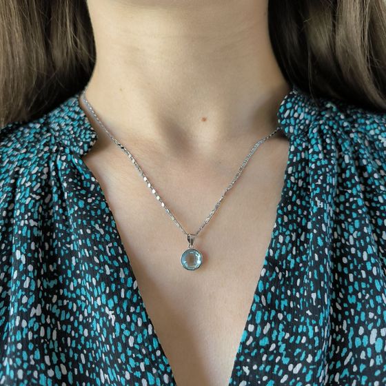 Серебряная подвеска с фианитами