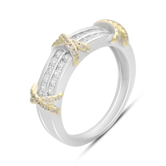 Серебряное кольцо с фианитами