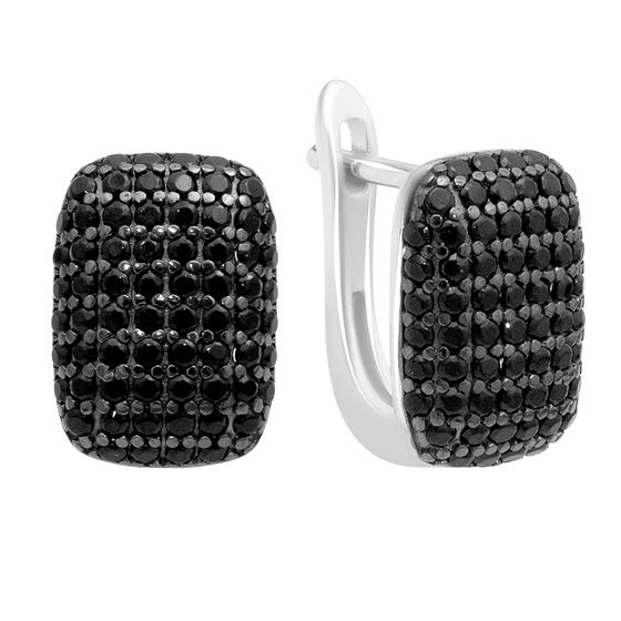 Серебряные серьги с фианитами