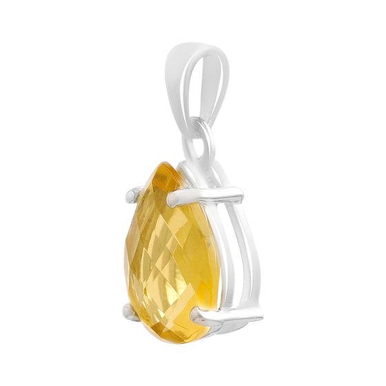 Серебряная подвеска с цитрином nano 3.008ct