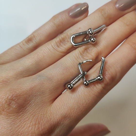 Серебряные серьги без камней