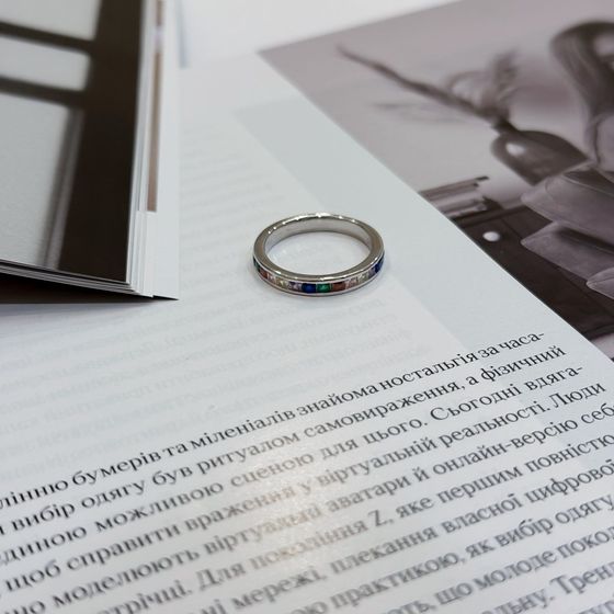 Серебряное кольцо с фианитами