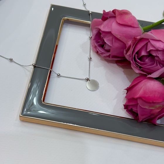 Серебряное колье без камней