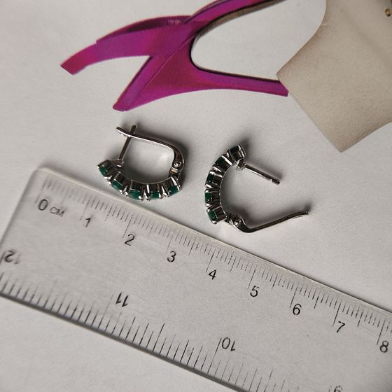 Серебряные серьги с агатом