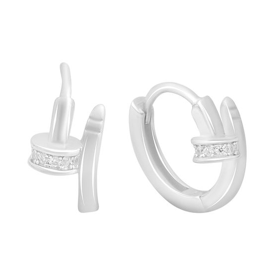 Серебряные серьги с фианитами