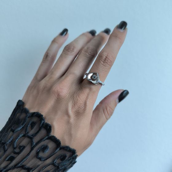Серебряное кольцо с фианитами